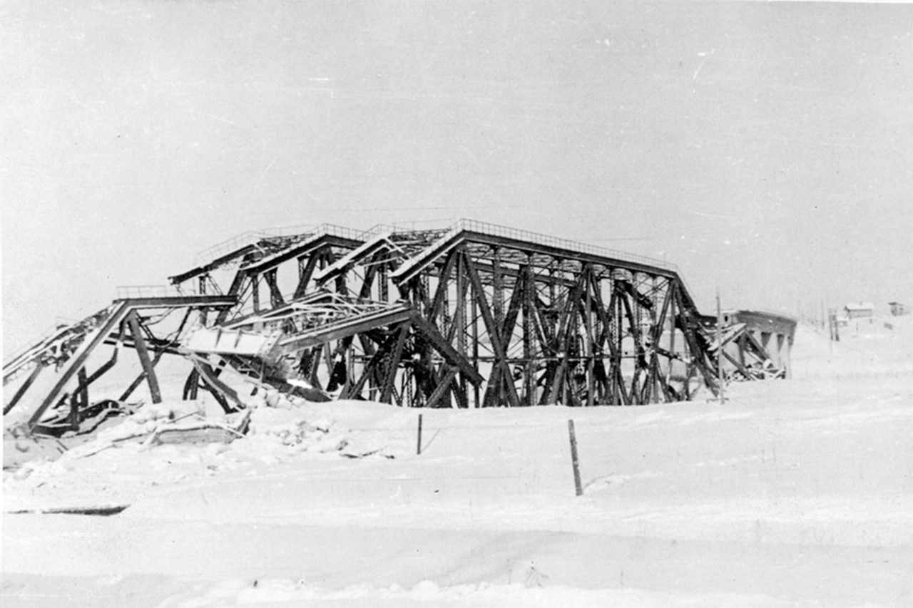 1941-1942 Взорванный железнодорожный мост в Туристе